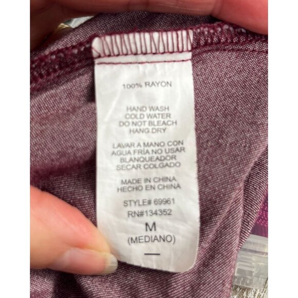 Women's Burgundy Halter Neck Shorts Romper, Elastic Waist, Size M - Picture 14 of 15